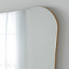 Curved frameless mirror