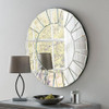 Image of All Glass Round Sunburst Contemporary Mirror