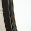 Image of Oval Black and Gold Mirror