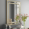 Contemporary brass mirror