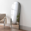 Frameless arch wall/floor mirror 150x60cm Black