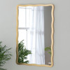 Scalloped edge mirror gold