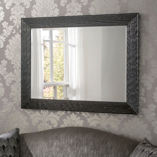 Image of Arden Black Rectangular Mirror