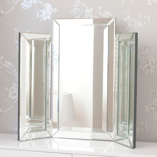Image of Medium Bevelled Dressing Table Triple Mirror