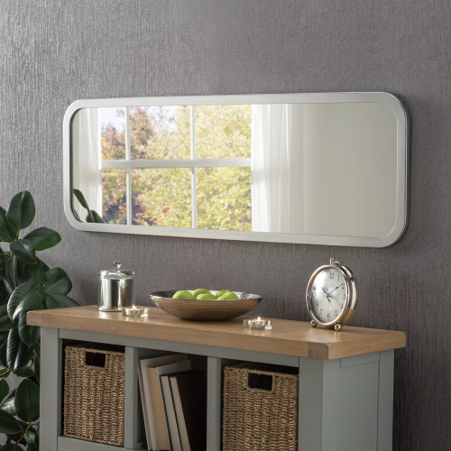 Image of Modern Silver Oblong Mirror