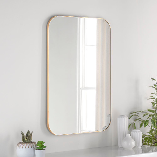 Arendal curved Minimal gold mirror