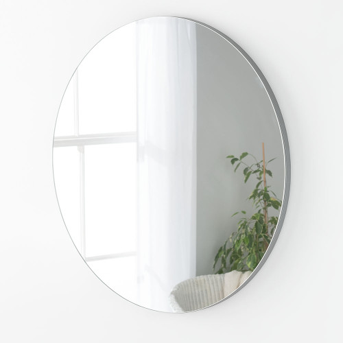 Simple round mirror silver