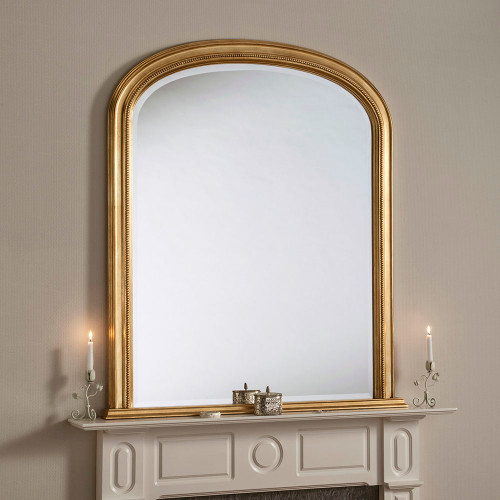 Diana Antique Gold Overmantle Mirror Large