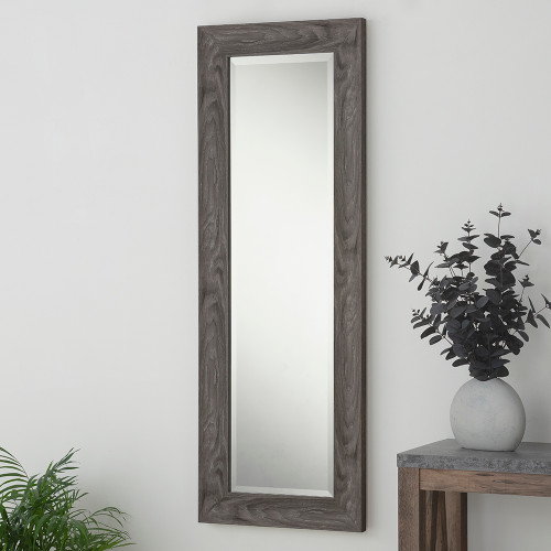 Kawena Rustic Grey Wood Effect Bedroom Mirror