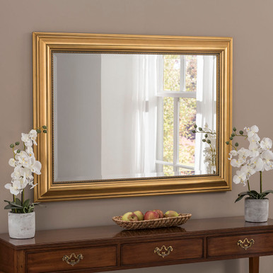 Gold Rectangular Mirror | Living Room Mirror | Handmade