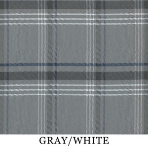 Gray/White Plaid Fabric Gray/White Plaid Fabric