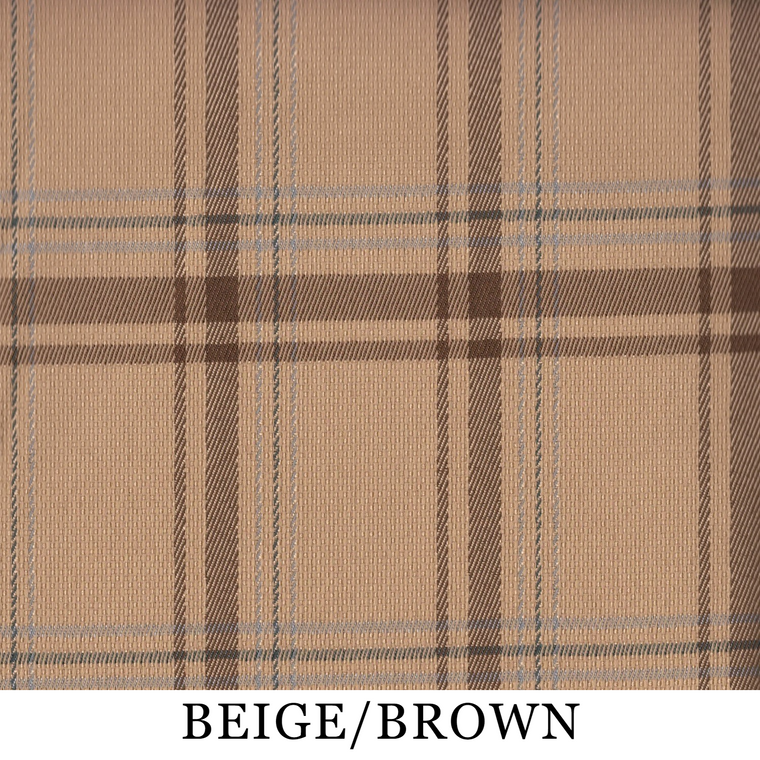 Beige/Brown Plaid Fabric