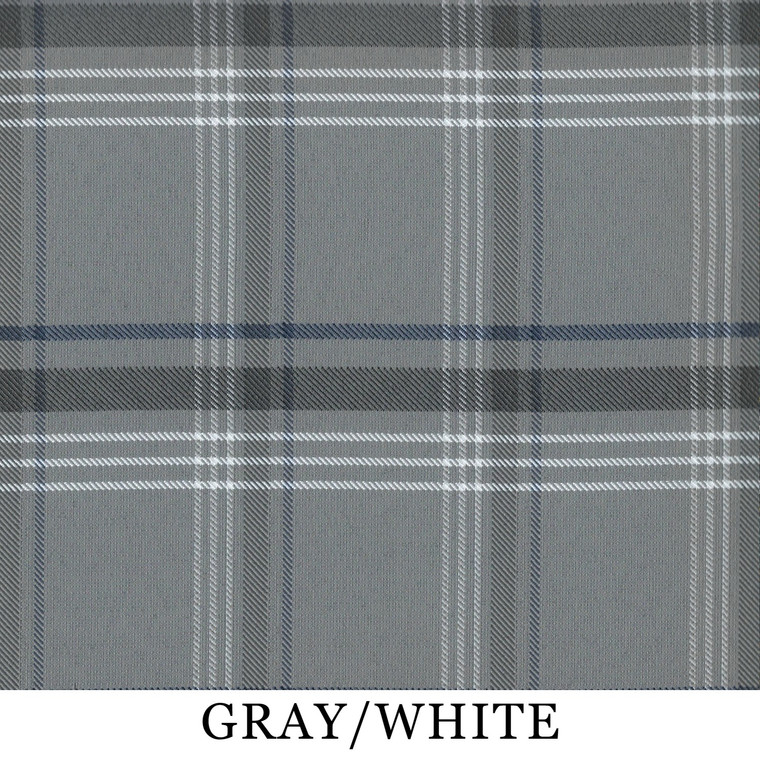 Gray/White Plaid Fabric