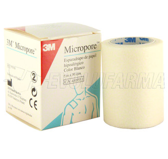Esparadrapo micropore. caja 1 rollo blanco (5 m x 5 cm)