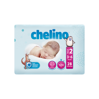 Chelino Pañal Infantil Talla 2 (3-6 kg) 28 Unidades