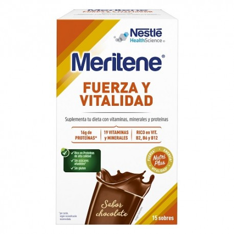 Meritene Fuerza y Vitalidad 15 Sobres Chocolate