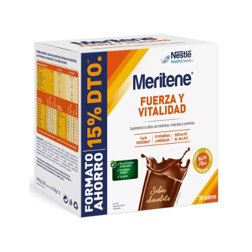 Meritene Fuerza y Vitalidad 30 Sobres Chocolate