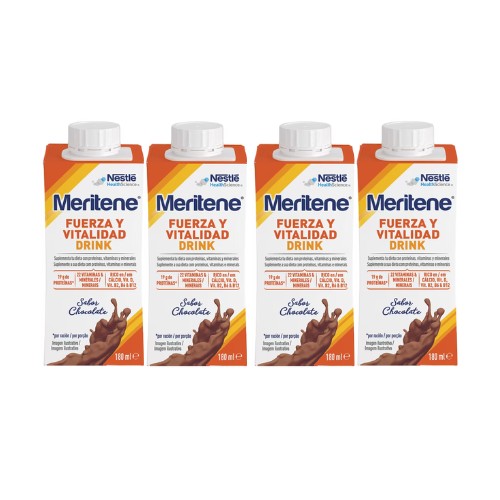 Meritene Fuerza y Vitalidad Chocolate 4 botellas 180 ml