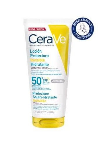 Cerave Loción Protectora Invisible Hidratante SPF 50+ 177 ml
