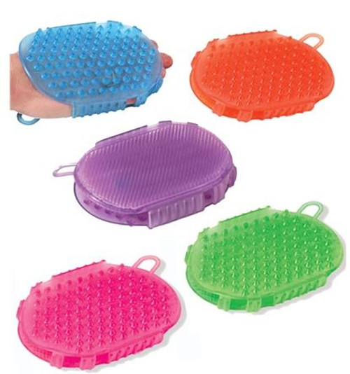 Great to use when washing your horse
to remove loose hair