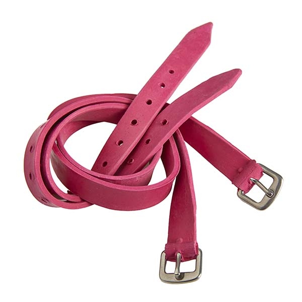 M&F Western Girl's Spur Set with Leather Strap & Buckle Closure - Pink