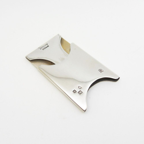 Rare Victorian silver slide opening stamp case hallmarked London 1897 by W & G Neal