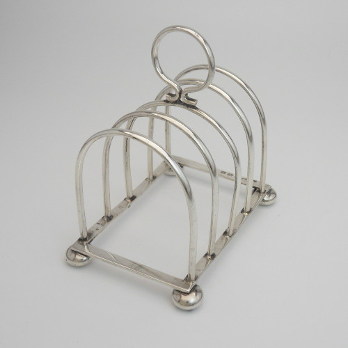 Silver toast rack Birmingham 1919 S Blanckensee & Son Ltd