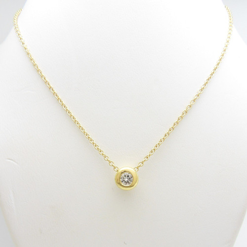 18ct yellow gold natural diamond pendant & chain