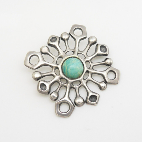 Stylish vintage silver pendant/brooch by Unn Tangerud for David-Andersen