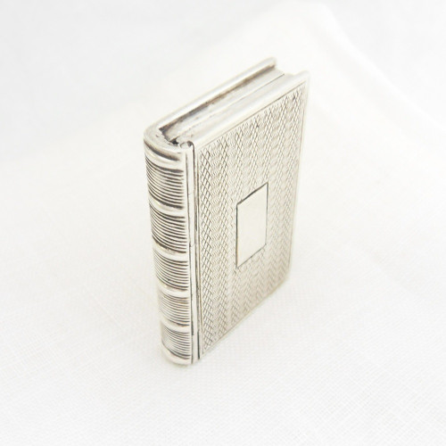 Stunning William IV silver vinaigrette in book form Taylor & Perry 1832