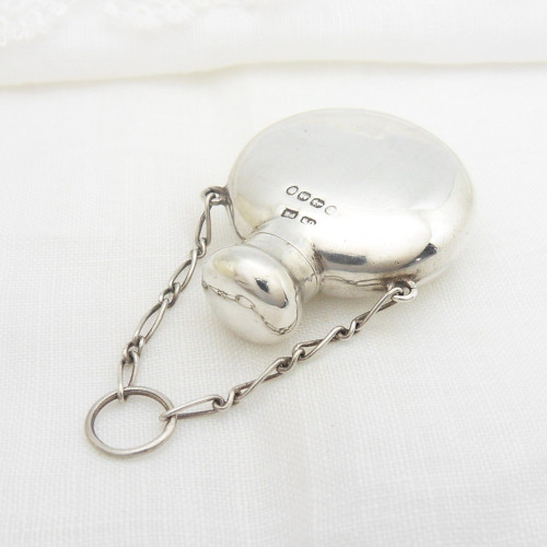 Superb Victorian miniature silver scent flask by Saunders & Shepherd 1889