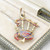 Unusual vintage 9ct gold & enamel bagpipes charm hallmarked London 1959