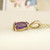 Pretty hallmarked 9ct gold pear shape amethyst pendant on 18" chain marked 9ct