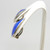 Stunning silver blue enamel ear clips by Ivar T Holth marked Sterling