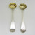 Pair of silver salt spoons hallmarked London 1820 T & G  Hayter
