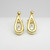 Elegant pair of 18ct yellow gold diamond drop earrings