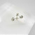 Pair of diamond set stud earrings marked 750  for 18 ct  gold