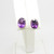 Pair of 9ct gold oval amethyst stud earrings