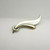 Stylish Norwegian silver vintage white enamel brooch by Ivar T Holth