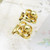 Vintage retro flower design clip earrings marked 9 375 for 9ct gold
