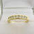 18ct yellow gold channel set diamond half eternity ring size L 1/2