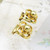 Vintage retro flower design clip earrings marked 375 for 9ct gold