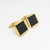 9ct gold onyx cufflinks Marked W. Germany. London import hallmarks 1974