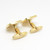 9ct gold onyx cufflinks Marked W. Germany. London import hallmarks 1974
