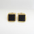 9ct gold onyx cufflinks Marked W. Germany. London import hallmarks 1974
