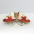 Vintage Norwegian silver & red enamel butterfly brooch by Hroar Prydz