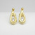Elegant pair of 18ct yellow gold diamond drop earrings c2000