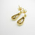 Elegant pair of 18ct yellow gold diamond drop earrings c2000