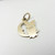 Vintage crescent moon & owl charm marked 9ct