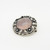Stunning rose quartz set sterling silver brooch by Danish designer Niels Erik From